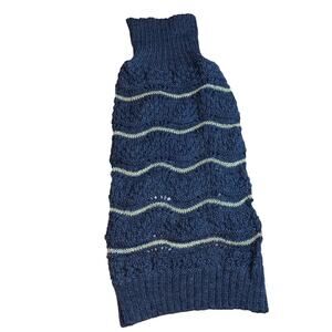 NWT Kyeese Dog Sweater Large Gray Gold Knit Turtleneck Pet Pullover Cozy Winter